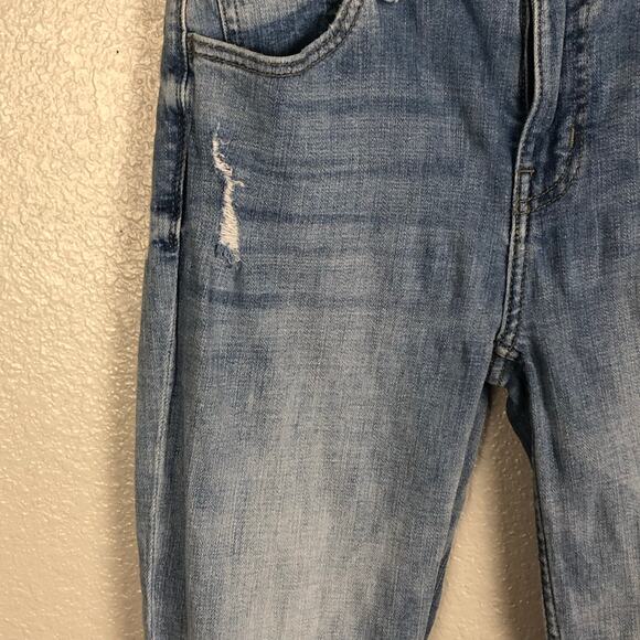 Studio Blue Size 26in Grunge Skinny Jeans Distressed Light Wash Pants w Pockets - Picture 3 of 14